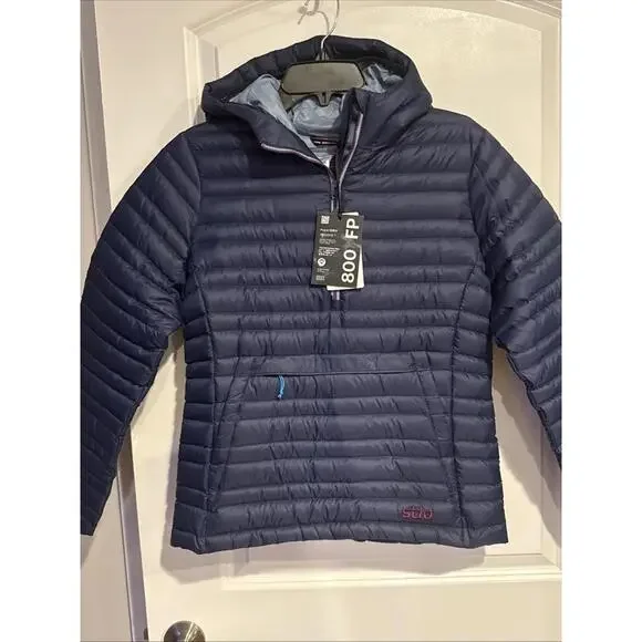 NWT Stio Pinion 800 Down Pullover Puffer Jacket Mtn Navy Women Sz XL $275